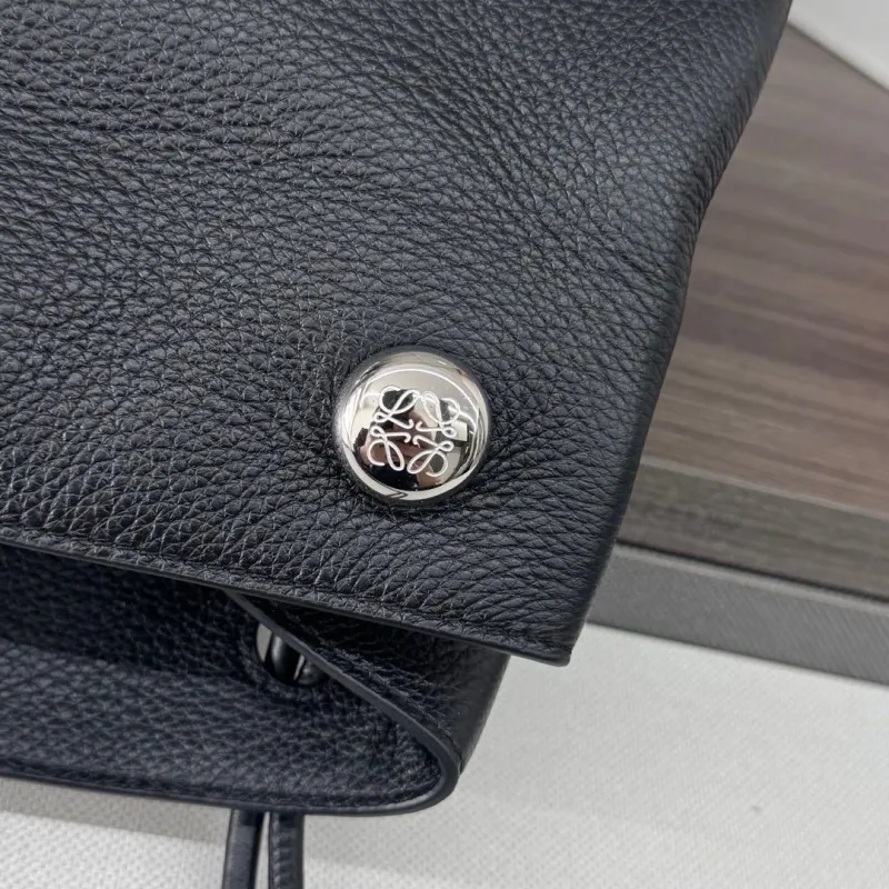 LOEWE Black Leather Bucket Bag - Image 6