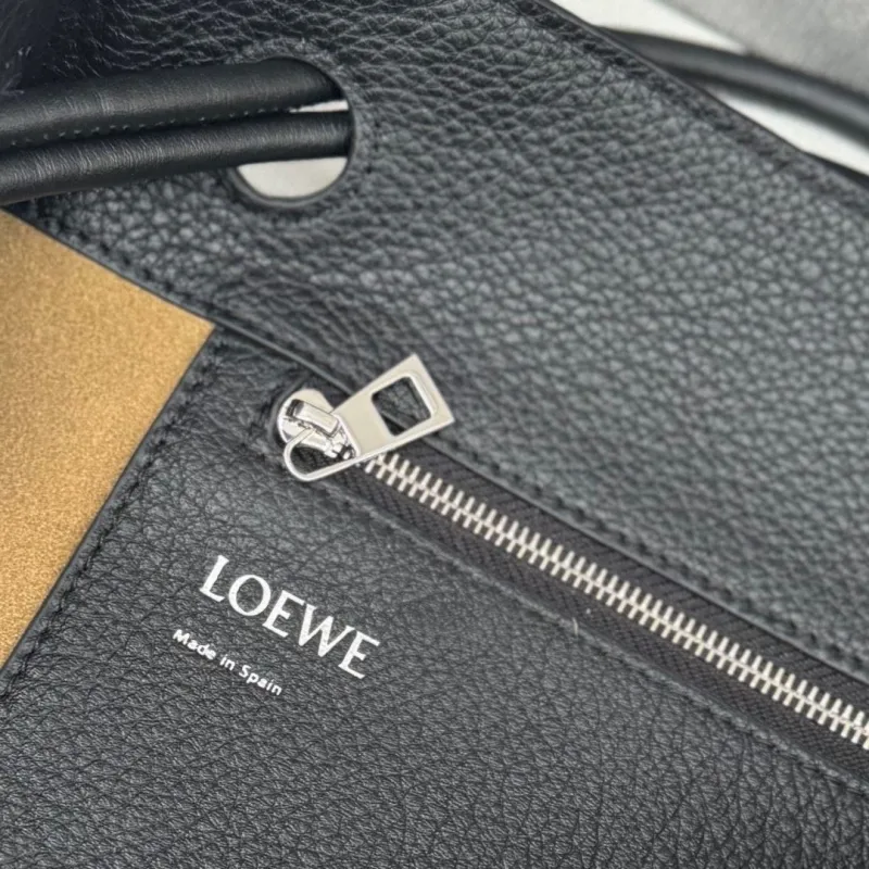 LOEWE Black Leather Bucket Bag - Image 9