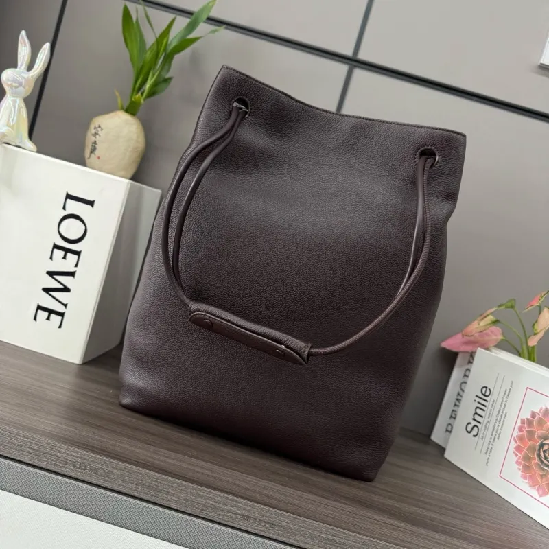 LOEWE Brown Leather Bucket Bag 236 - Image 3