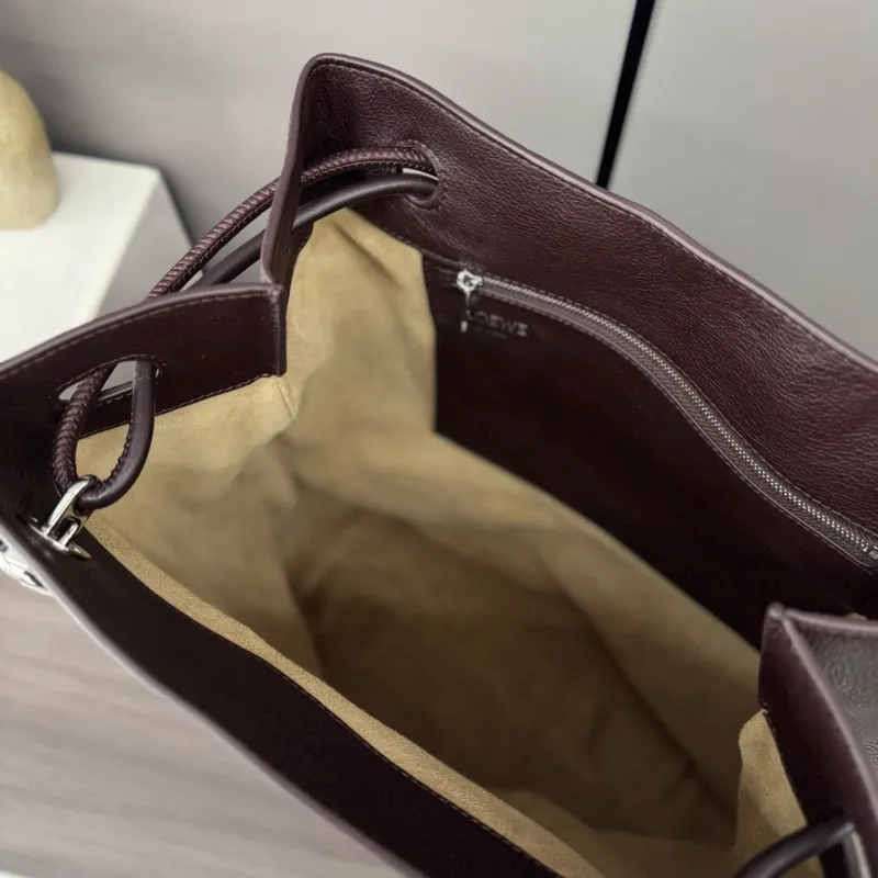 LOEWE Brown Leather Bucket Bag 236 - Image 8