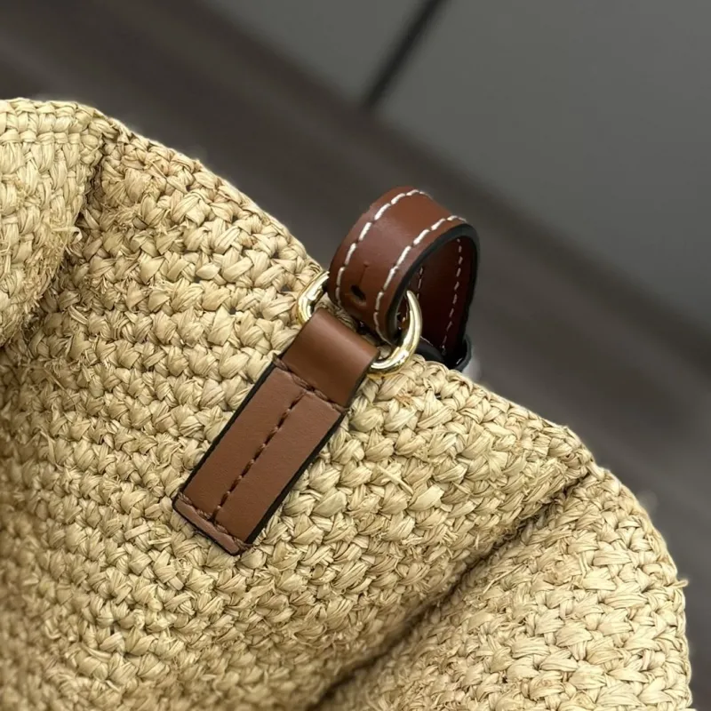 LOEWE Beige Straw Shopping Tote Bag 238 - Image 7