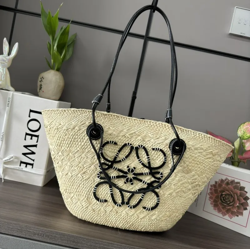 LOEWE Straw Basket Tote Bag