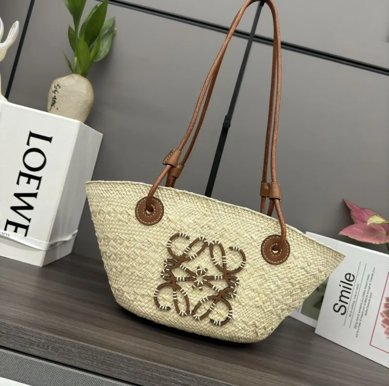 Loewe Beige Straw Tote Bag 242