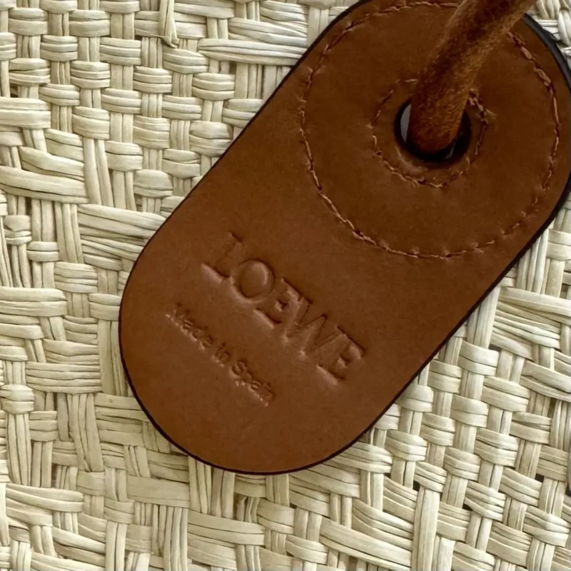 Loewe Beige Straw Tote Bag 242 - Image 9