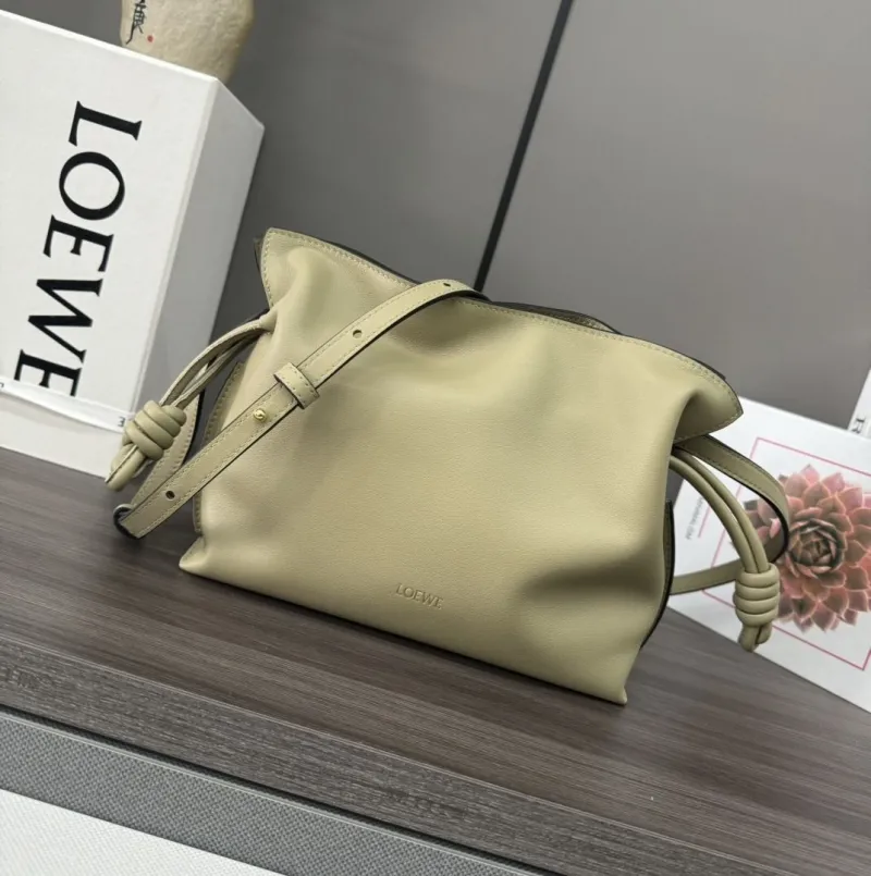 LOEWE Light Beige Leather Crossbody Bag
