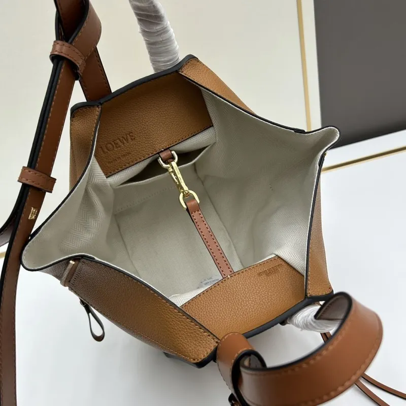 Loewe Brown Leather Shopping Tote Bag S33 - Image 4