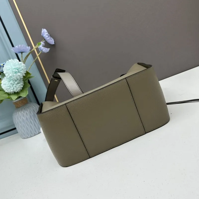 Loewe Taupe Leather Tote Bag 330 - Image 5