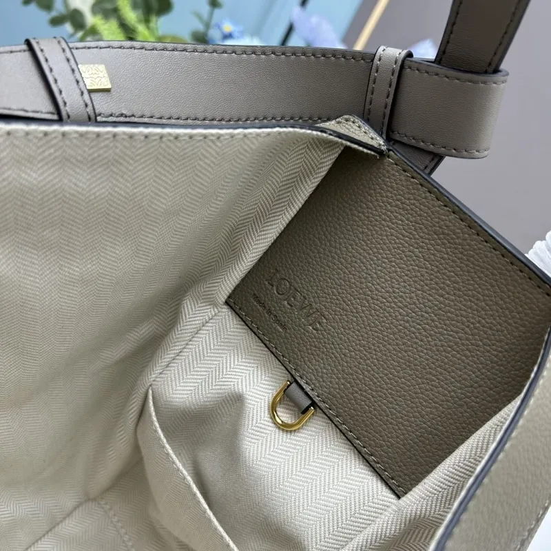 Loewe Taupe Leather Tote Bag 330 - Image 8
