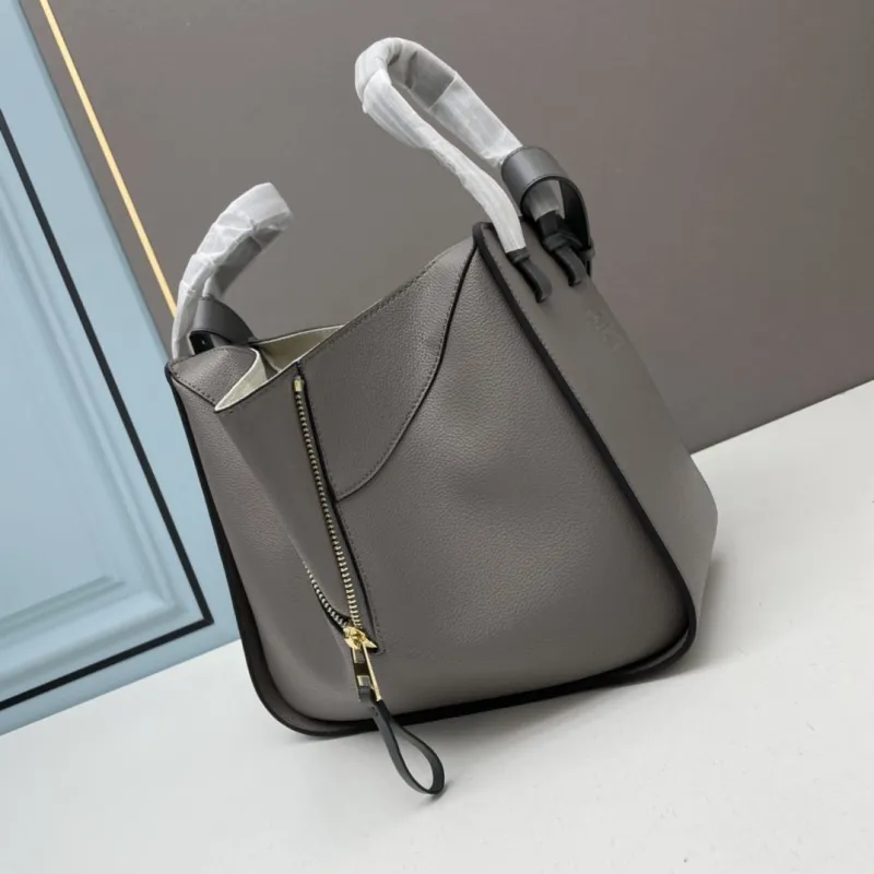 Loewe Gray Leather Tote Bag 331 - Image 3