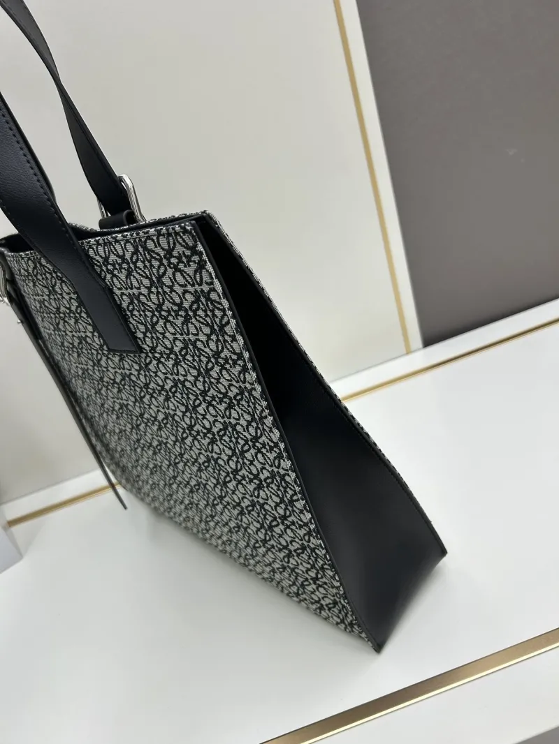 Loewe Black Gray Anagram Tote Bag S10955 - Image 6