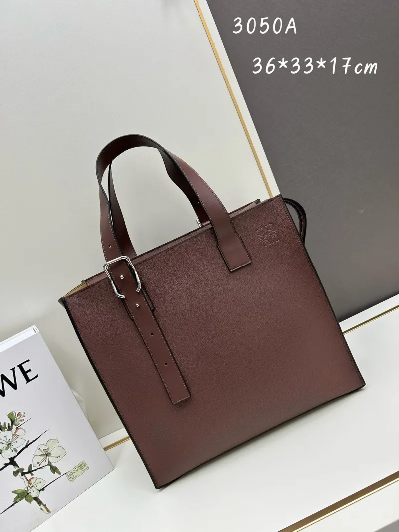 Loewe Brown Leather Tote Bag 3050A
