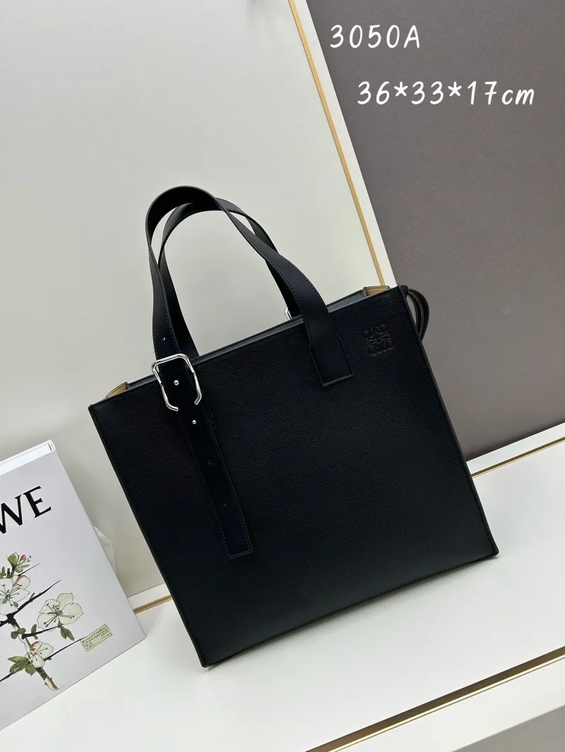 Loewe Black Leather Tote Bag 3050A