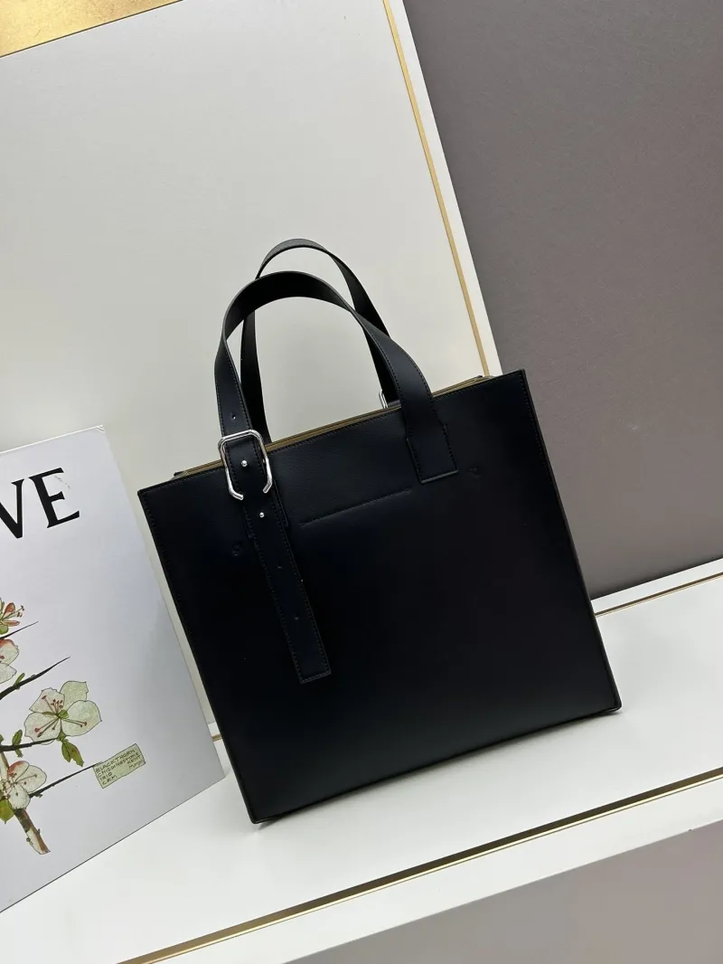 Loewe Black Leather Tote Bag S10955 - Image 3