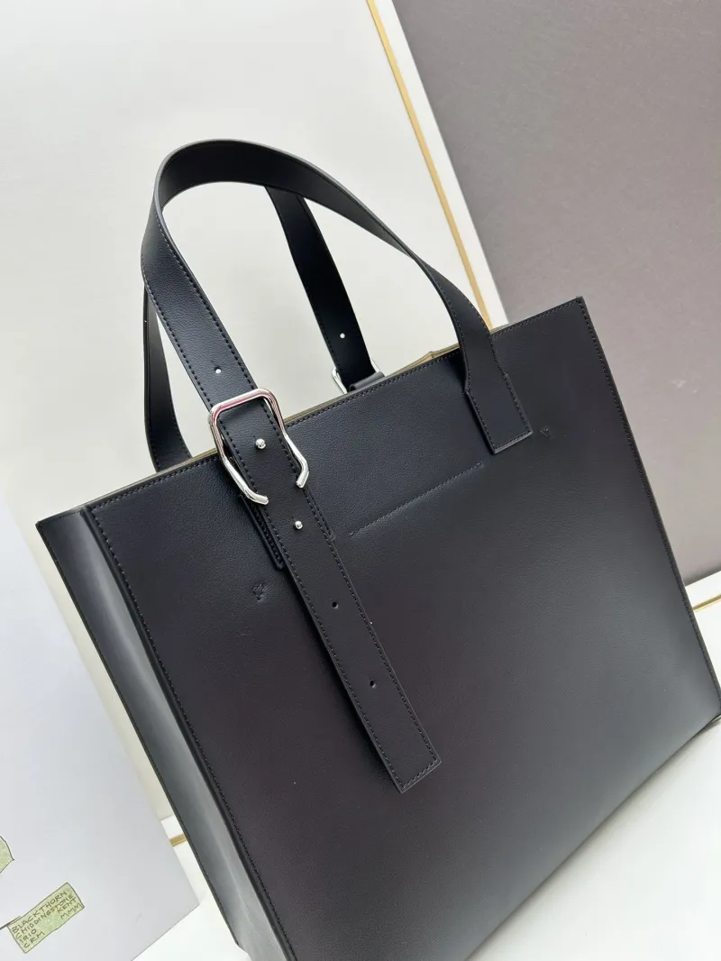 Loewe Black Leather Tote Bag S10955 - Image 6