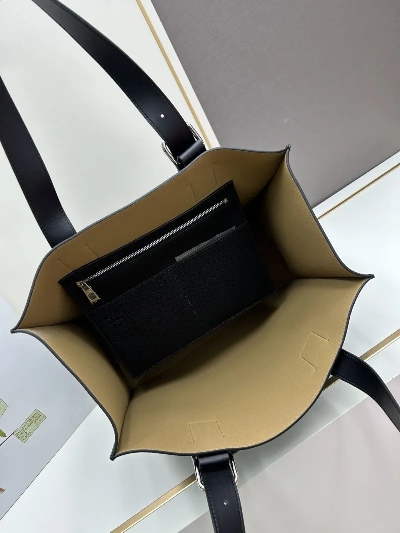 Loewe Black Leather Tote Bag S10955 39x32x8CM - Image 7