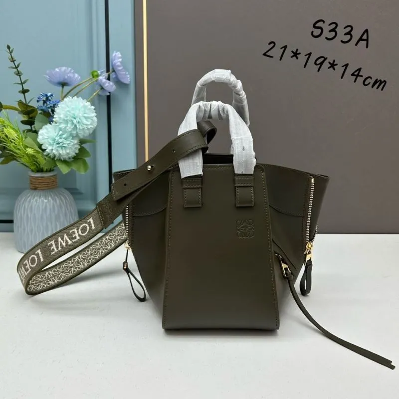 Loewe Olive Green Tote Bag S33A