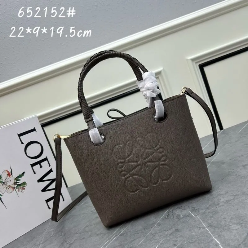 LOEWE Brown Leather Crossbody Tote Bag 652152