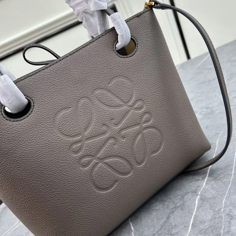 LOEWE Brown Leather Crossbody Tote Bag 652152 - Image 4