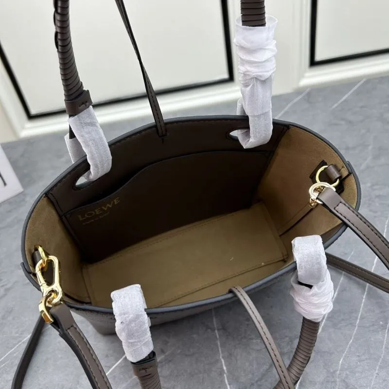 LOEWE Brown Leather Crossbody Tote Bag 652152 - Image 7