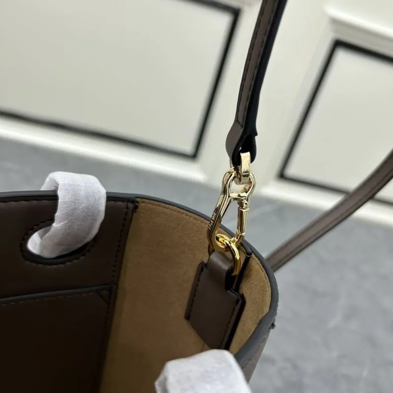 LOEWE Brown Leather Crossbody Tote Bag 652152 - Image 9