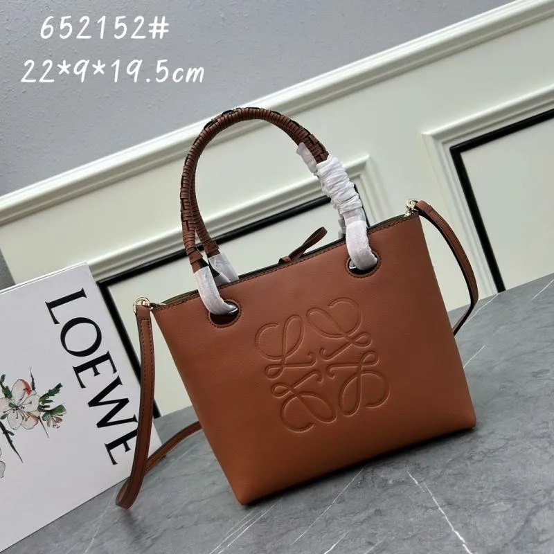 LOEWE Brown Leather Tote Crossbody Bag 652152