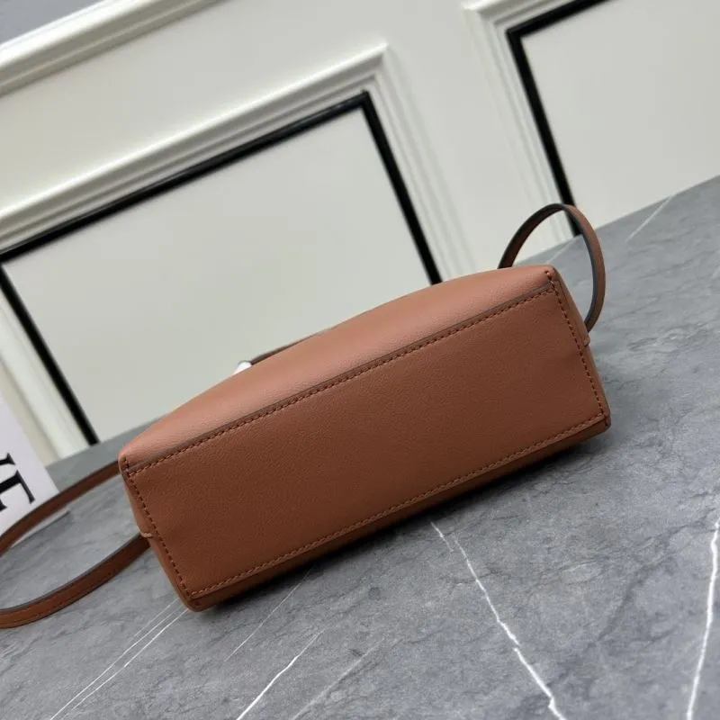 LOEWE Brown Leather Tote Crossbody Bag 652152 - Image 5