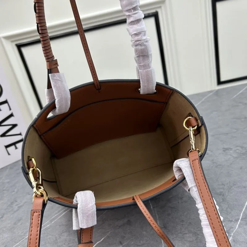 LOEWE Brown Leather Tote Crossbody Bag 652152 - Image 7