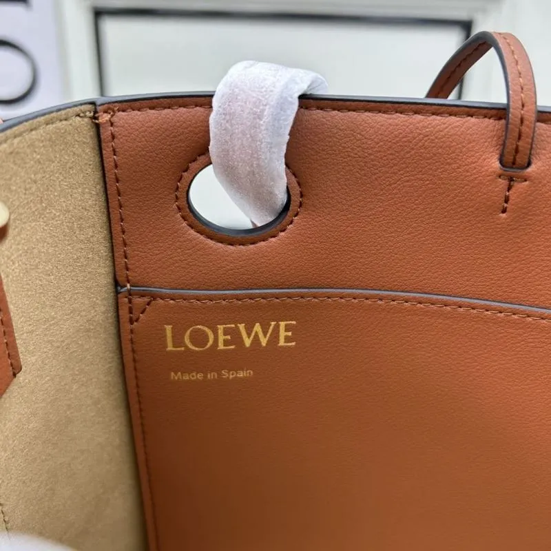 LOEWE Brown Leather Tote Crossbody Bag 652152 - Image 9