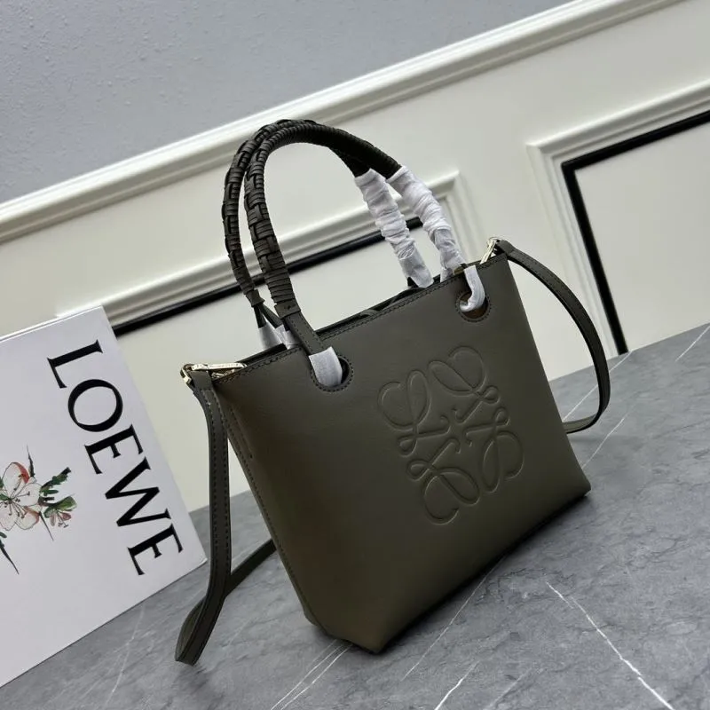 Alternative view of Loewe 652152 Small Olive Leather Tote Bag