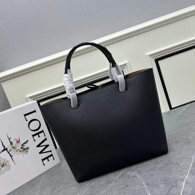 LOEWE Black Leather Tote Bag 011830 - Image 3