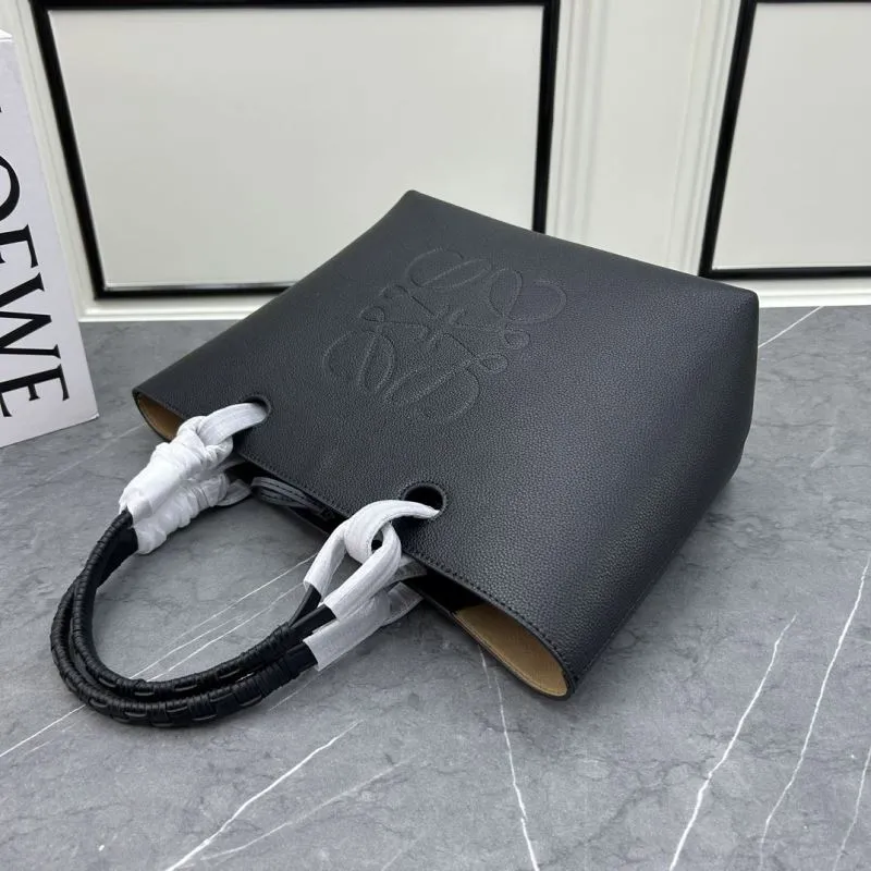 LOEWE Black Leather Tote Bag 011830 - Image 4