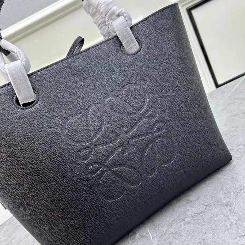 LOEWE Black Leather Tote Bag 011830 - Image 5