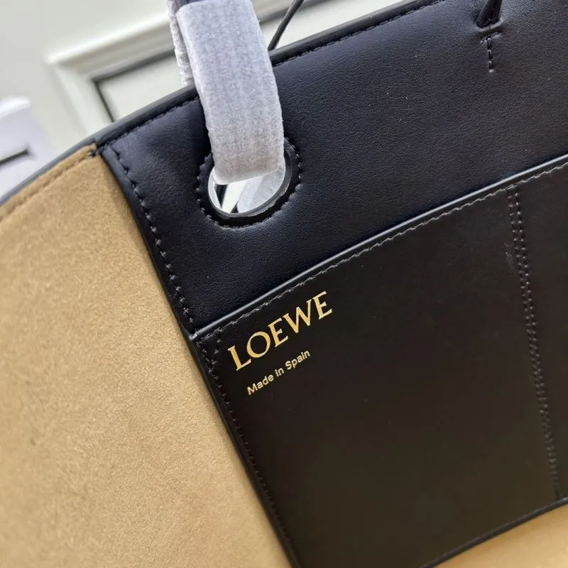 LOEWE Black Leather Tote Bag 011830 - Image 9