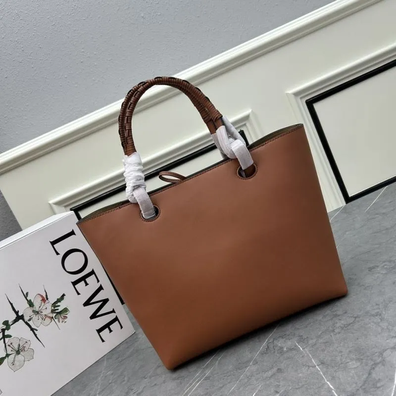 LOEWE Brown Leather Tote Bag 011830 - Image 3