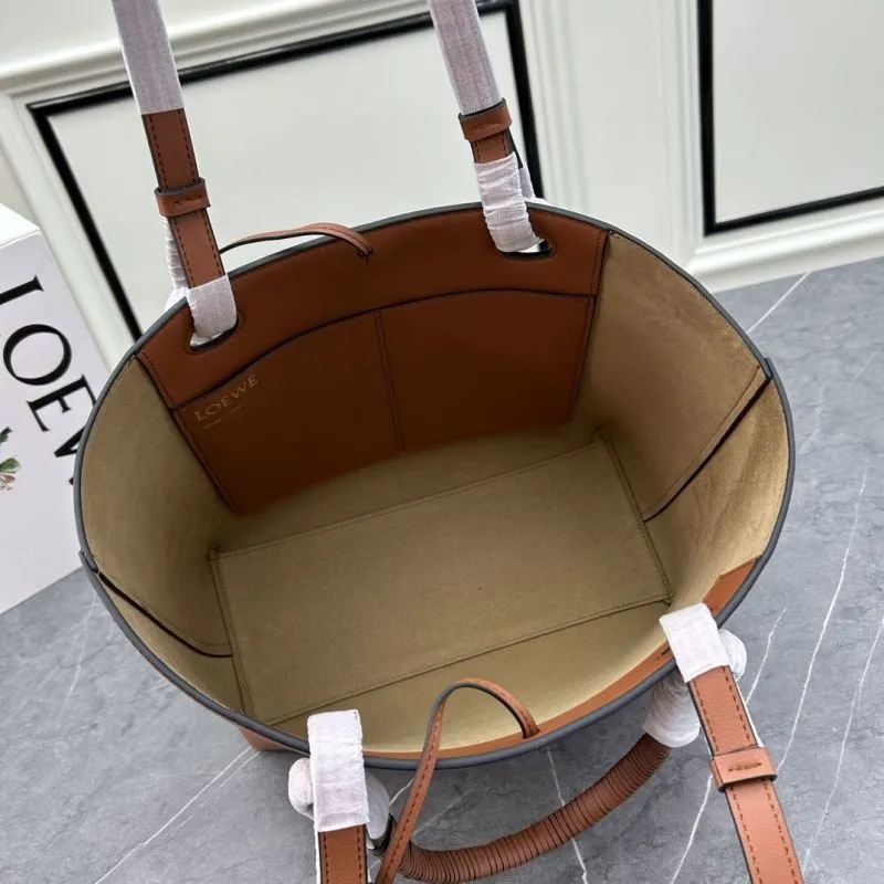 LOEWE Brown Leather Tote Bag 011830 - Image 8