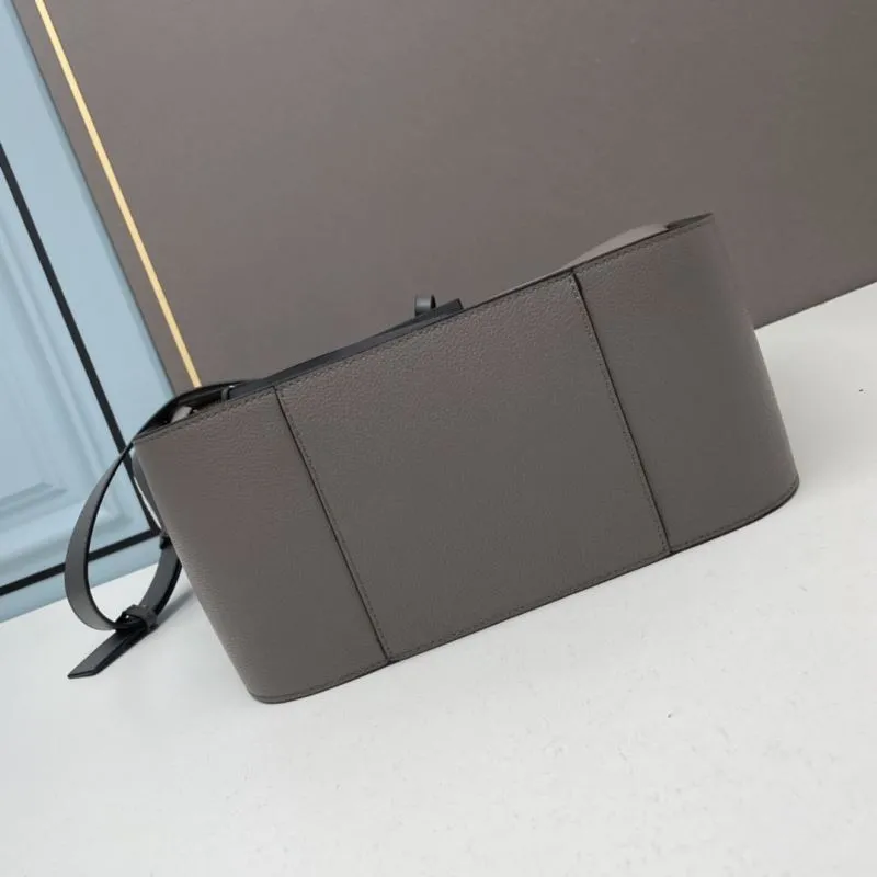 Loewe Gray Leather Shopping Bag 378 - Image 5