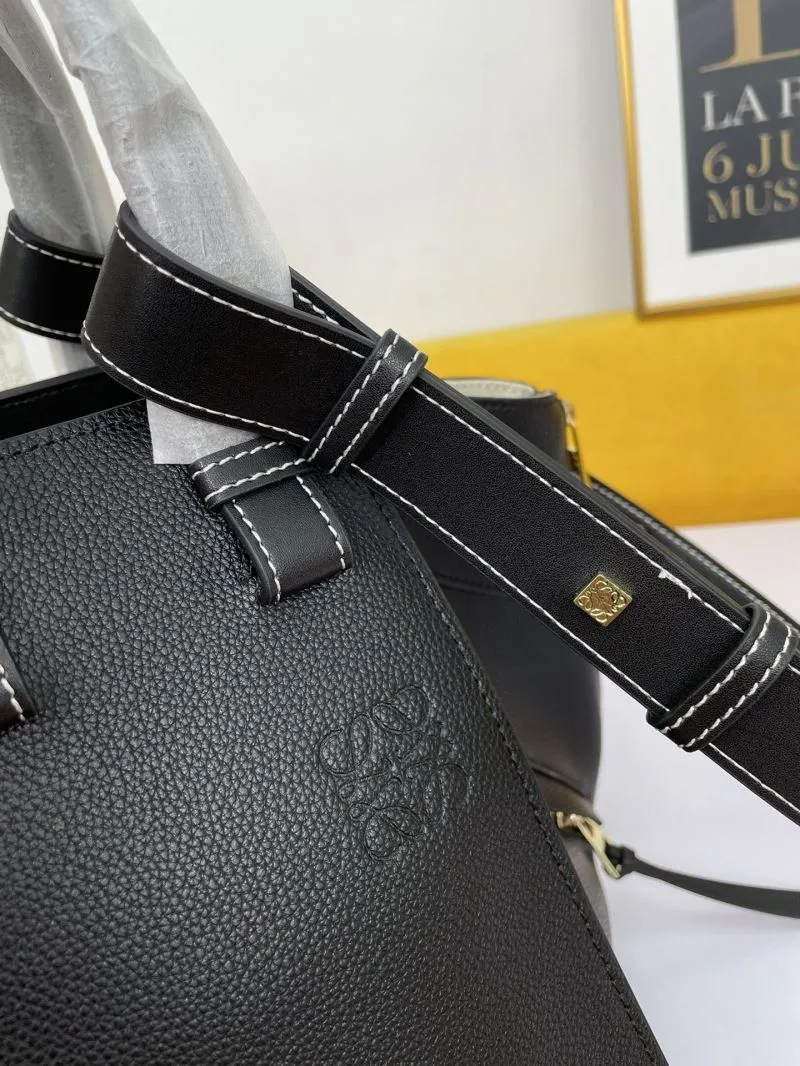 Loewe Black Leather Tote Bag - Image 4