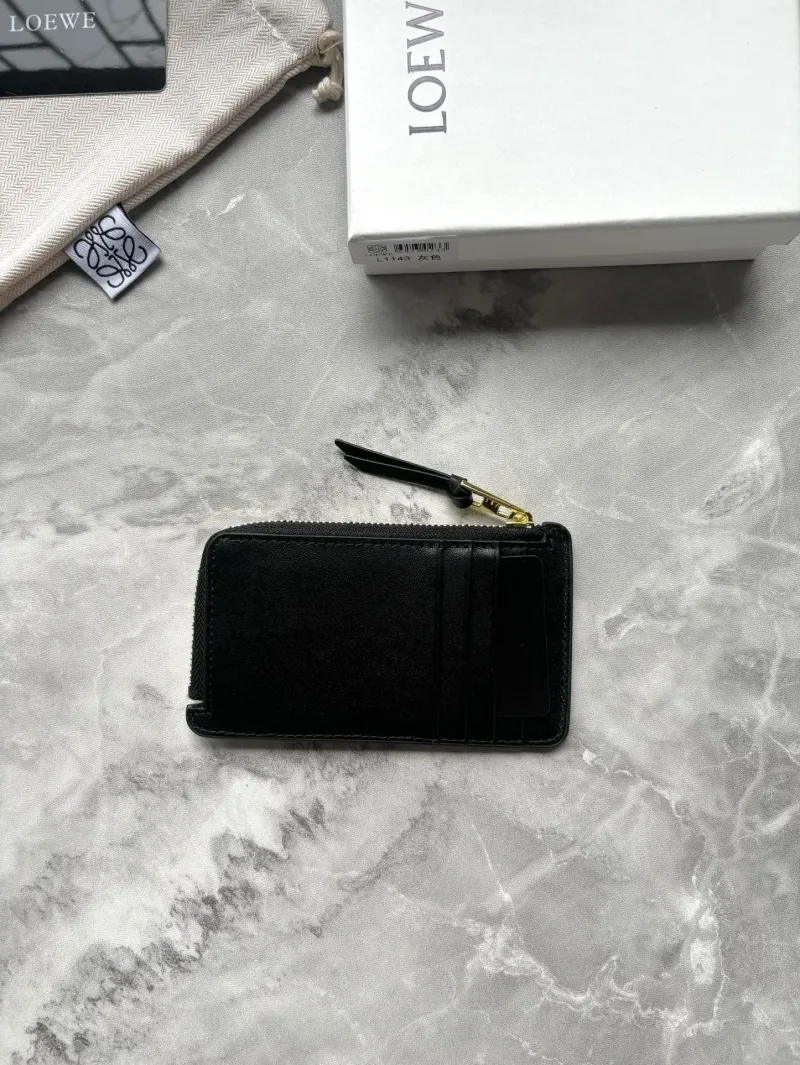 LOEWE L1143 Black Zip Card Wallet - Image 6