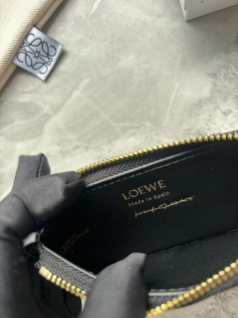 LOEWE L1143 Black Zip Card Wallet - Image 7