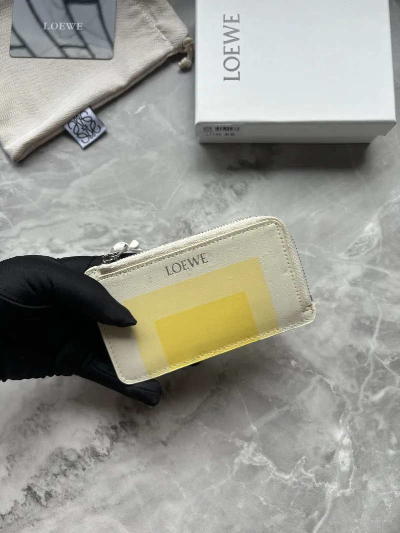 LOEWE L1143 Zip Wallet Off White Yellow - Image 4