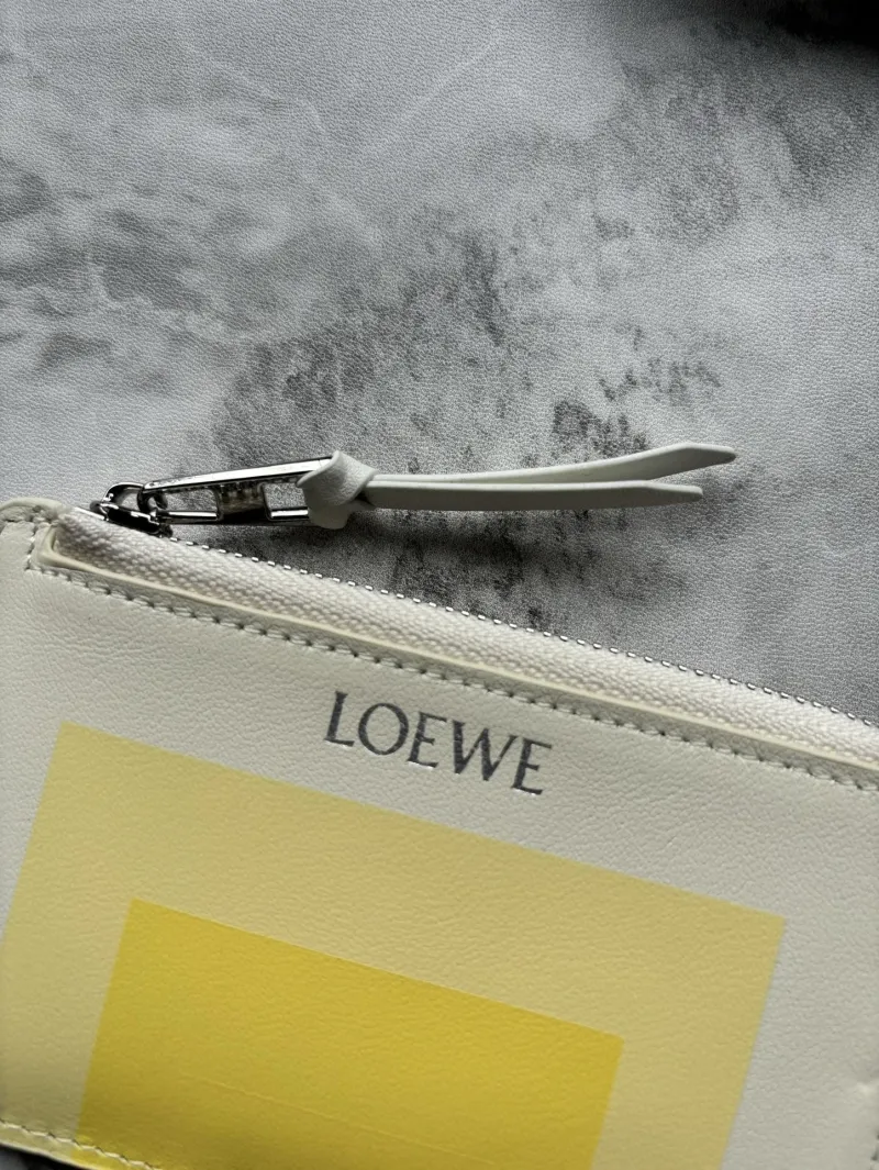 LOEWE L1143 Zip Wallet Off White Yellow - Image 5