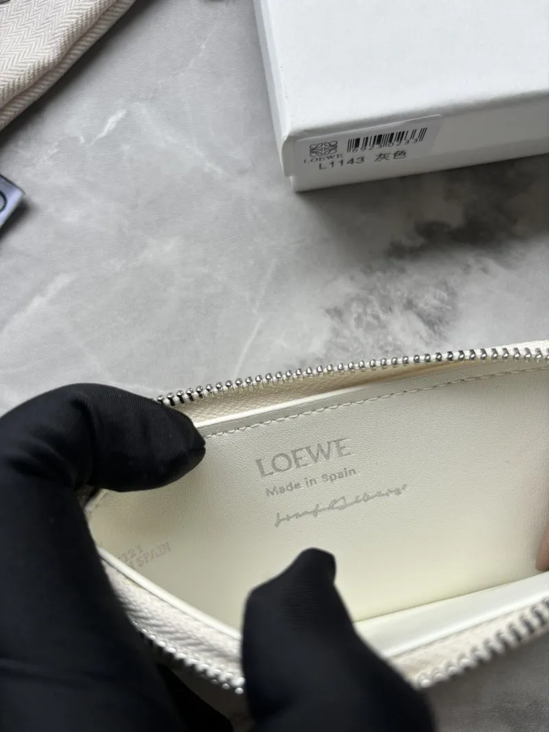 LOEWE L1143 Zip Wallet Off White Yellow - Image 7