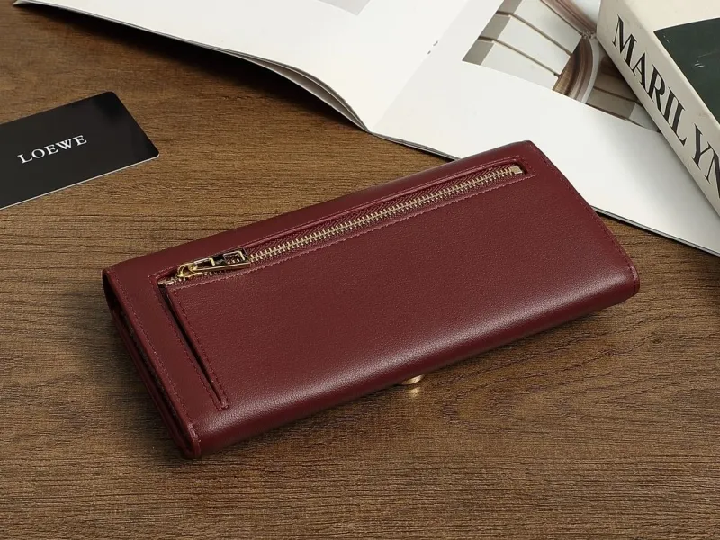 Alternative view of LOEWE Burgundy Leather Long Wallet 120