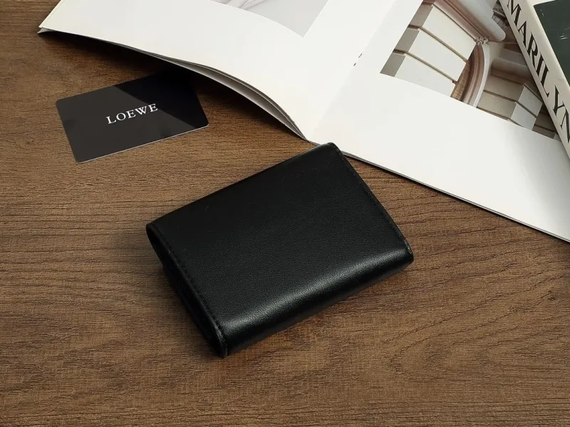 Alternative view of LOEWE Black Leather Trifold Wallet