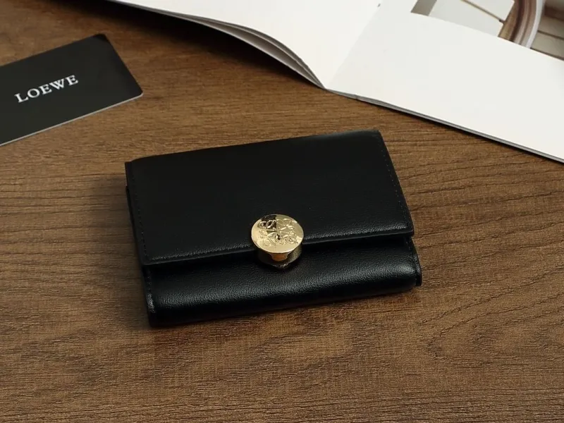 LOEWE Black Leather Small Wallet
