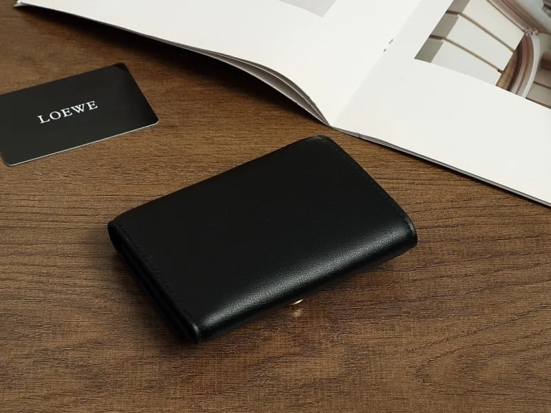 Alternative view of LOEWE Black Leather Small Wallet