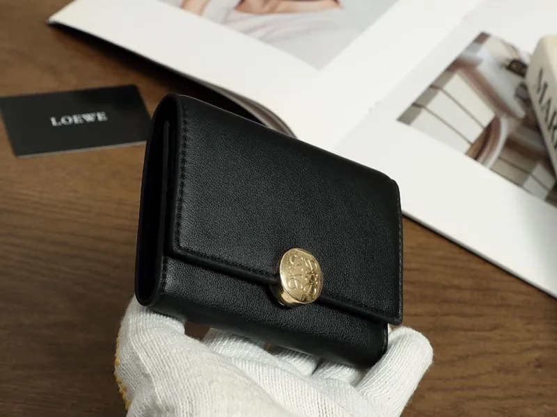 LOEWE Black Leather Small Wallet - Image 4