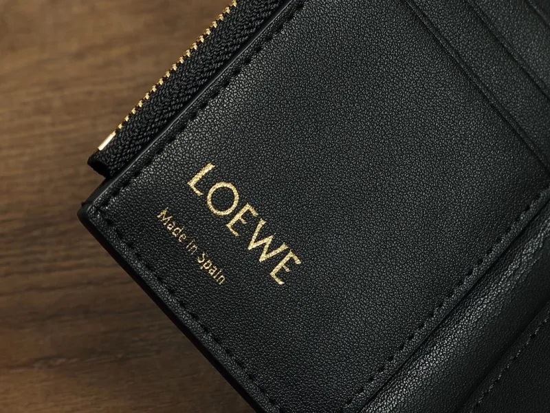 LOEWE Black Leather Small Wallet - Image 9