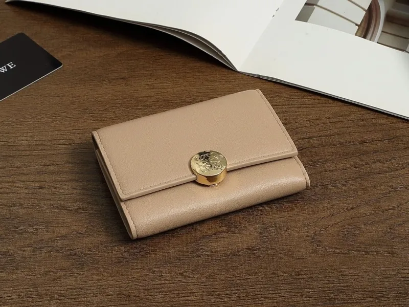 Loewe Beige Leather Wallet 124
