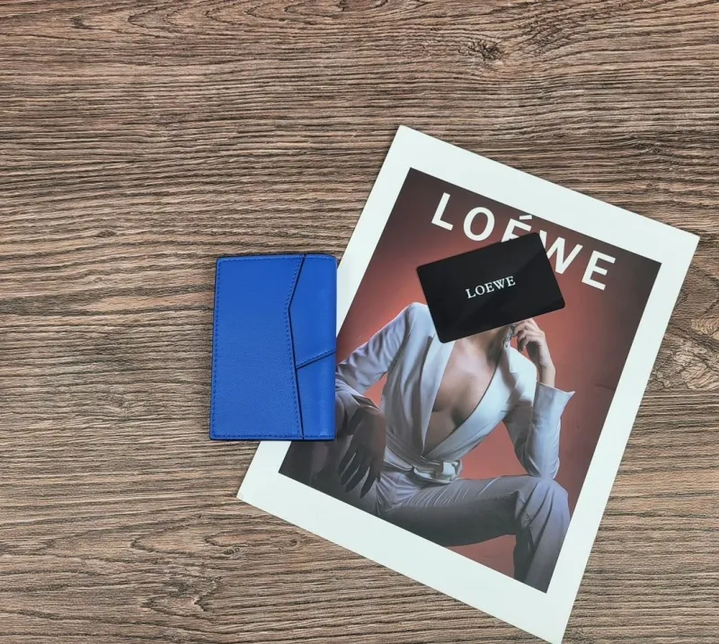 Alternative view of LOEWE Blue Leather Mini Wallet